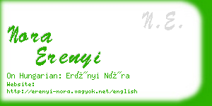 nora erenyi business card